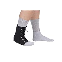 FPUS8827 Lace Up Ankle Support Brace with Removable Inserts, Large