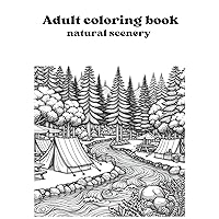 Adult coloring book: natural scenery (Japanese Edition)