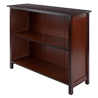 Winsome Wood Milan Shelving, Long, Antique Walnut