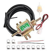 Universal Electric Fuel Pump Kit 12v 3-6 PSI Low Pressure with Fuel Filters 10 Hose Clamps 6.56 FT 5/16