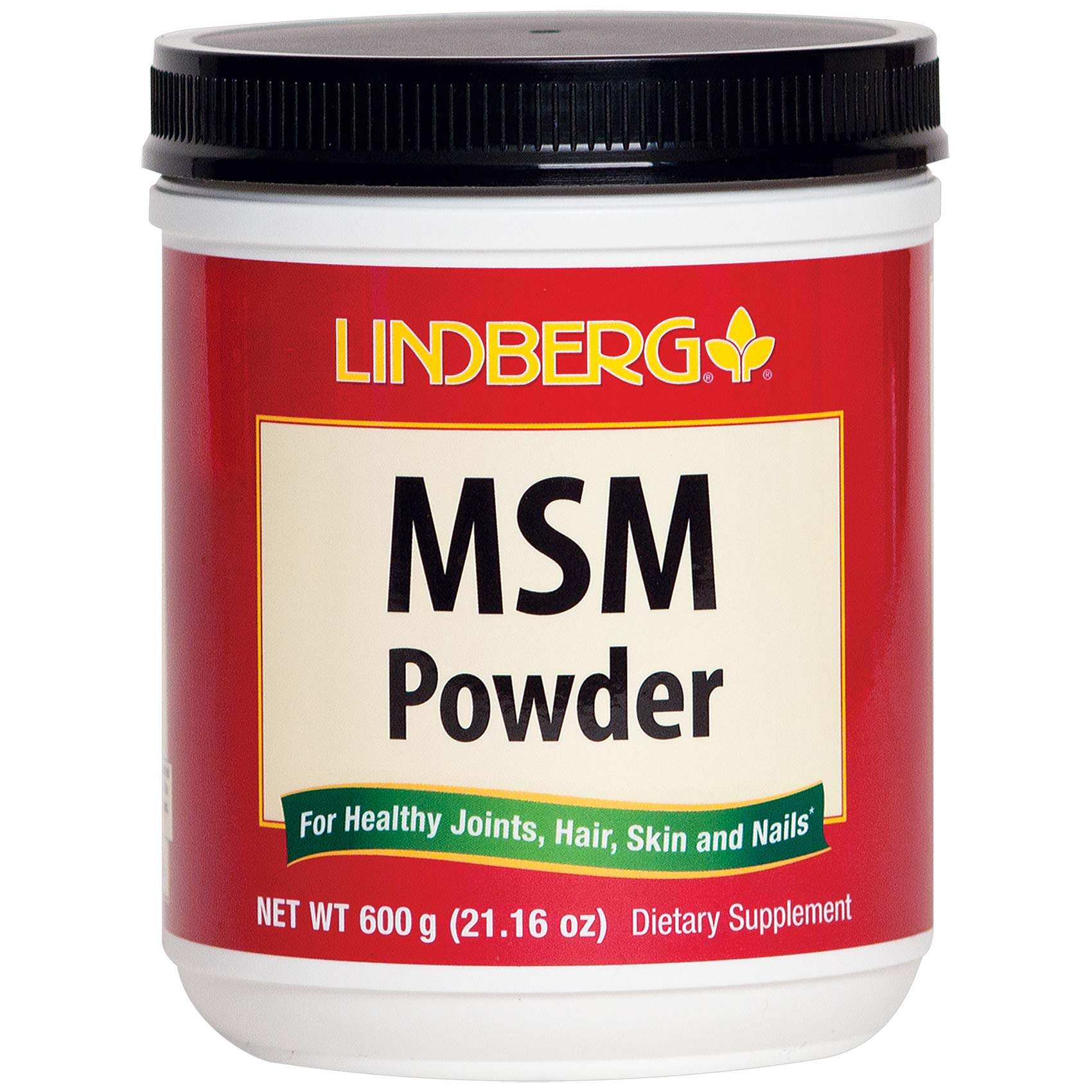 Lindberg MSM Powder 600 Grams (21.16 Oz) - for Healthy Joints, Hair, Skin and Nails*