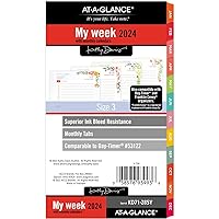2024 Daily & Monthly Planner Refill, 52111 Day-Timer, 5-1/2