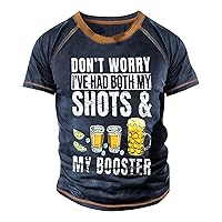 Mens T-Shirts,Summer Short Sleeve Plus Size Loose T Shirt Vintage Casual Printes Top Soft Outdoor Tee Blouse