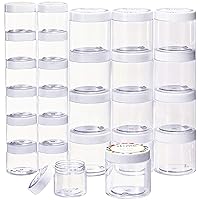 12 Pack 10oz Empty Slime Containers, Opret Large Plastic Slime Jars Clear  Slime Storage Containers with Lids and Labels
