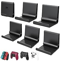 6 Pack Foldable Controller Holder Wall Mount for Xbox Switch Pro PS5 PS4 PS3 Strong Adhesive/Screw Upgraded Controller Stand Hanger with Anti-slip Pad Universal Game Controller & Headphone Accessories