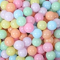 400 Pcs Colorful Pit Pool Ball Soft Plastic Ocean Ball 2.2'' Plastic Pit Kid Ball for Baby Toddlers Kids Birthday Macaron Mermaid Party Decoration (Pastel Colors)