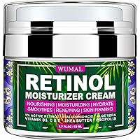 Retinol Cream - Reduces Wrinkles, Fine Lines and Dryness - Face Moisturizer for All Skin Types - 1.7 oz