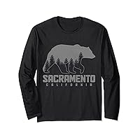 Sacramento California Bear Grizzly Pride Outdoor Vintage Long Sleeve T-Shirt
