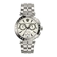 Versace Mens Silver 45 mm Aion Chrono Watch VE1D00319