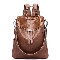 Backpack Women Travel Backack Woman Bag Travel Leather Backpacks (Color : Brown)