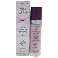 L'Erbolario Hyaluronic Acid Triple Action Night Treatment Face Cream - Fast Absorbing, Non-Greasy Formula - Hydrating Effect - Moisturizes And Tones Skin - For Radiant And Smooth Appearance - 1.6 Oz