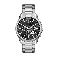 Armani Exchange Men's Chronograph, Stainless Steel Watch, 44mm case size