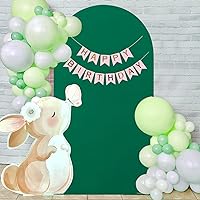 Arch Spandex Cover 7.2x4FT Emerald Green Wedding Arch Cover Backdrop Fabric Chiara Wall Arch Stand Cover Happy Birthday Arch Covers Stretchy Backdrop for Baby Shower Party Banquet Decorations