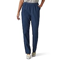 Womens Cotton Pull-On Pant With Elastic Waist