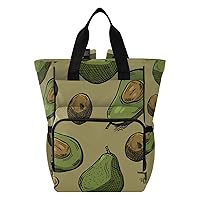 Avocado Sketch Diaper Bag Diaper Bag Backpack Diaper Bag Tote for Travel with Insulated Pockets and Stroller Straps