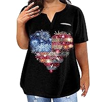 Oversized Graphic Tees for Women V Neck Short Sleeve Bohemia T Shirts Plus Sized Loose Fit Tunic Tops