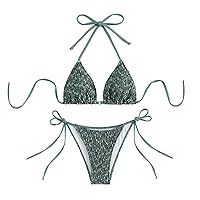 String Bikini Panties Ladies Swimsuits Tankini with Swim Skirt Cute Bikinis for Women Black