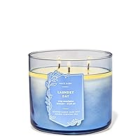 Bath & Body Works, White Barn 3-Wick Candle w/Essential Oils - 14.5 oz - New Core Scents! (Laundry Day)