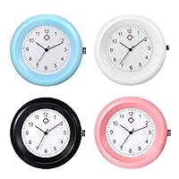 JewelryWe Nurse Watch Analogue Quartz Pocket Watch 30 Waterproof Silicone Watch with Necklace Chain Nurse Watch Nurse Watch Heart Rate Monitor Watch for Doctor Gift Unisex