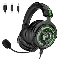 EKSA StarEngine S Gaming Headset: Lightweight Aluminum Frame - Detachable Noise Isolating Microphone - for PC, PS4, PS5, Switch, Xbox One, Xbox Series X & S, Mobile - 3.5 mm Headphone Jack