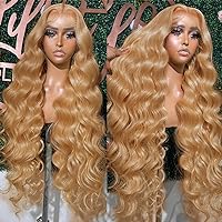 200% Density 13x6 HD Transparent Lace Front Wigs Human Hair for Women With Baby Hair Pre-Plucked 13x6 Blonde Body Wave Lace Front Wigs Human Hair Glueless (22Inch, 13X6 Light Brown)