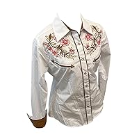 Womens Rodeo Western Country Shirt Long Sleeve Snap Up Western Cowgirl Shirt