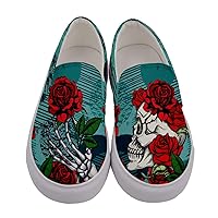 CowCow Womens Canvas Slip On Casual Shoes Set of Cartoon Funny Animals Design, US5-US10.5