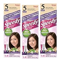 Bigen Speedy Hair Color Refill, No. 5 Deep Chestnut (Pack Of 6) HOYU Bigen Speedy Hair Color Refill, No. 5 Deep Chestnut (Pack Of 6)
