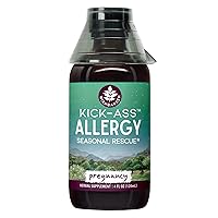WishGarden Herbs Kick-Ass Allergy for Pregnancy - Plant-Based Herbal Allergy Supplement w/Nettle Leaf, Echinacea & Yerba Santa, Safely Supports Healthy Histamine Response to Seasonal Irritants, 4oz