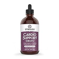 Strauss Naturals Cardio Support Drops, Natural Herbal Supplement to Support a Healthy Cardiovascular System, Non-GMO, Vegan, Gluten-Free, Soy Free, 7.6 fl oz (225ml)