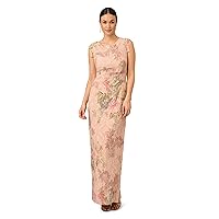 Adrianna Papell Women's Floral Matelasse Gown