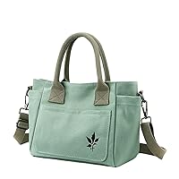 Canvas Tote Bag for Women Mini Crossbody Bag Casual Hobo Handbag Shoulder Bag Purse Top Handle Satchel with Zipper
