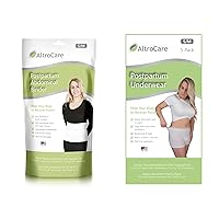 Postpartum Bundle, S/M Binder & 5-pack Disposable Underwear.