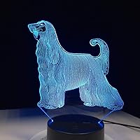 Afghan Hound Most Beautiful Dog 3D LED lamp 7 Colors USB Touch Night Lights Home Living Room Lighting Decor Kids Gift