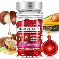 Hair Vitamin Serum Capsule, Hair Treatment Serum, Enriched with Moroccan Macadamia Avocado Oils, Vitamins A C E Pro B5, No Rinse and Safe for All Hair