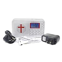 1 KJV Dramatized Audio Bible Player - King James Version Electronic Bible (with Rechargeable Battery, Charger, Ear Buds and Built-in Speaker)