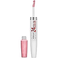 Super Stay 24, 2-Step Liquid Lipstick Makeup, Long Lasting Highly Pigmented Color with Moisturizing Balm, So Pearly Pink, Coral Pink, 1 Count