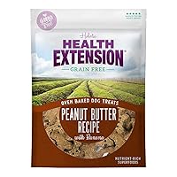 Health Extension Oven-Baked Dog Treat, Gluten & Grain-Free, Puppy Training Dry Biscuit Treats, Peanut Butter & Banana Recipe (6 Oz / 170 g)