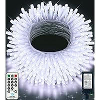 438FT Extra Long Christmas String Lights, 1200 LED Christmas Lights with Remote 8 Lighting Modes & Timer Memory Outdoor Waterproof Decorations for Home Xmas Tree Yard Wedding Party Decor (Cool White)