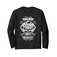Vintage 35th Birthday Funny July 1989 35 Year Old Men Women Long Sleeve T-Shirt