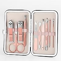 Nail Clippers Black Pedicure Knife Beauty Pliers Manicure Exfoliation Tool Portable Travel Set Stainless Steel Nail Clipper Tool (Color : 10pcs Set)