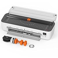 Laminator, 11 in 1 Laminator Machine with 36 Laminating Sheets, A4/Letter Size Desktop Thermal Laminator 2 Temperature Modes 3 Cutters Built-in Paper Trimmer for Office School Business Home