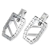 Foot Pegs Motorcycle Rear Black/Chrome Footrest Pegs For Harley Softail Slim Breakout Low Rider Standard Heritage Classic 18+ Pegs Footrest (Color : Chrome Footrest)