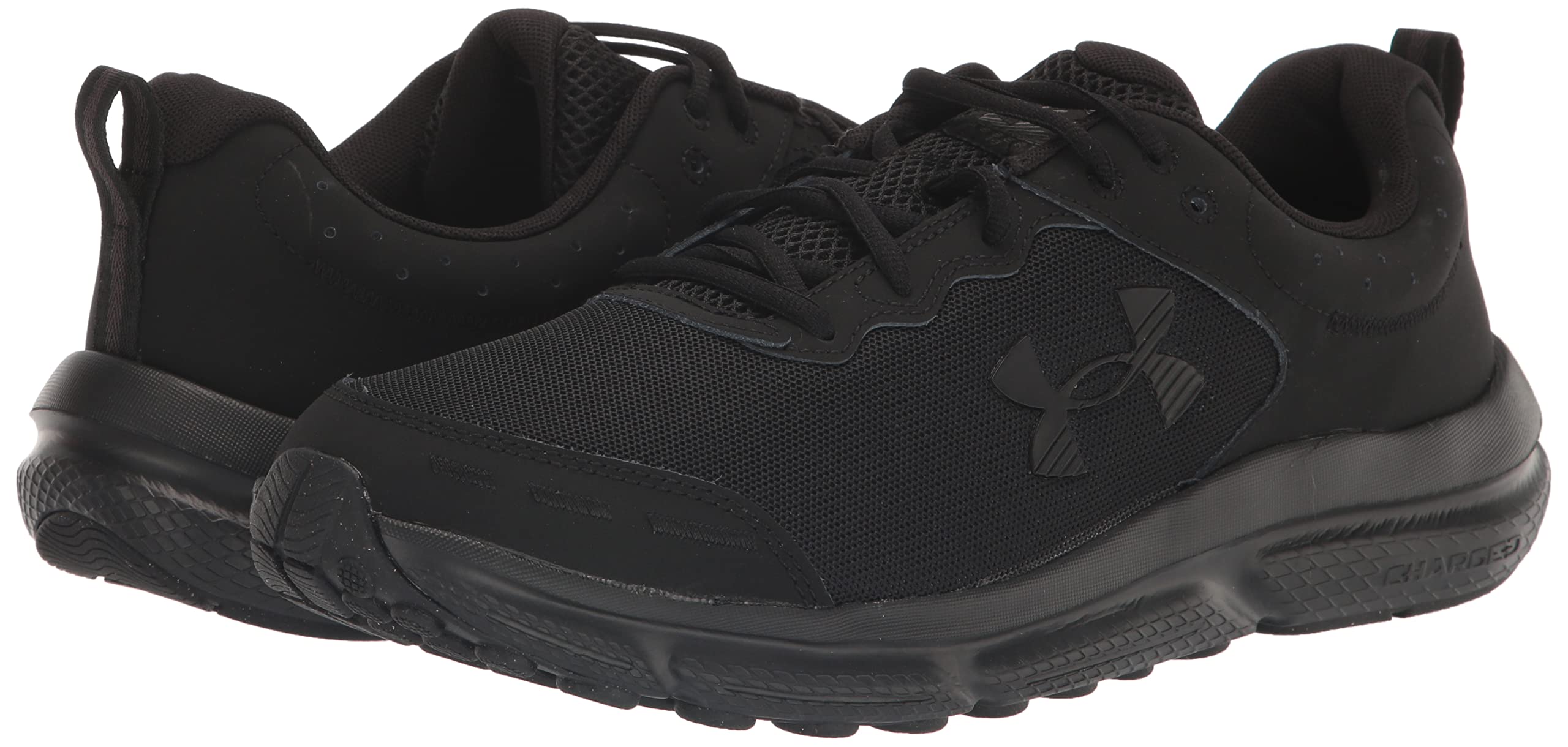 Under Armour Men's Charged Assert 10 Running Shoe, (004) Black/Black/Black, 11