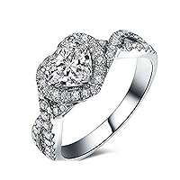 GOWE 1.54 CTTW Certified I-J/SI Diamond Engagement Women Ring in 18K White Gold