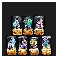 Room Decoration Natural Crystal Rough Natural Bismuth Metal Crystal Rough Bismuth Ore Stone Decoration Holiday Birthday Party Gift Shape Random Color (Color : 5-10g)