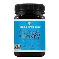 Wedderspoon Raw Premium Manuka Honey, Unpasteurized, Non-GMO Superfood, 17.6 oz
