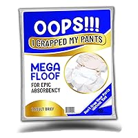 Oops Diaper Gag Gift for Adults - Poop Protection System Funny Over-The-Hill Prank Gift for Women and Men, Disposable OSFM OTH White Elephant Ideas Secret Santa