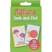 Nature Seek-and-Find Scavenger Hunt Cards (set of 50 cards)