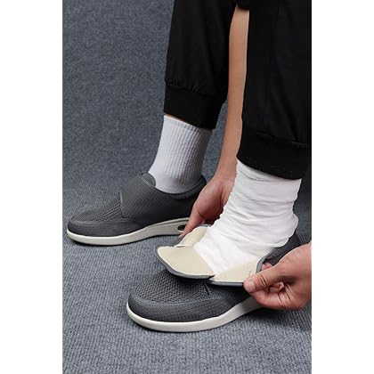 ZUMEIJIA Men's Diabetic Elderly Shoes Large Size Plus Fertilizer Widening Shoes Adjustable Foot Swelling Shoes Non-Slip Double Insole Air Cushion Bottom Walking Shoes
